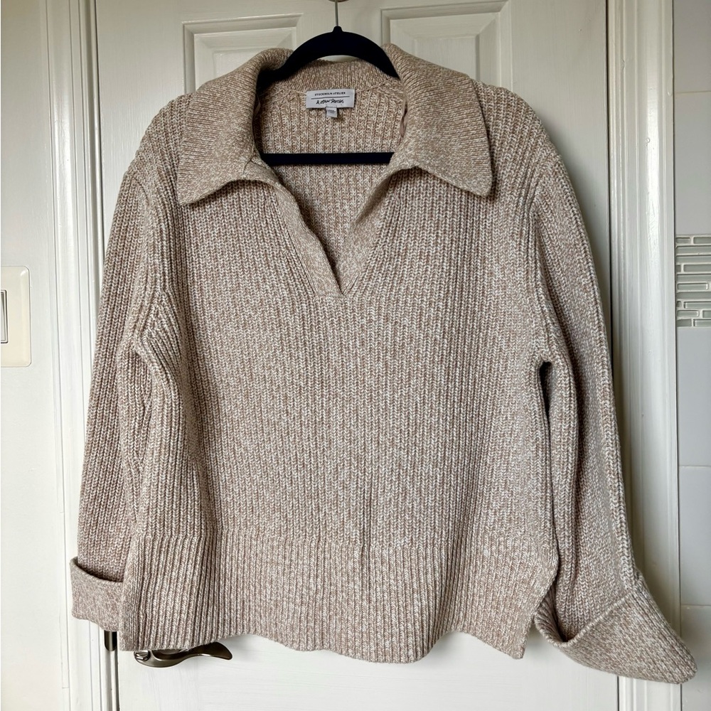 & Other Stories Beige Women's Polo Neck Sweater